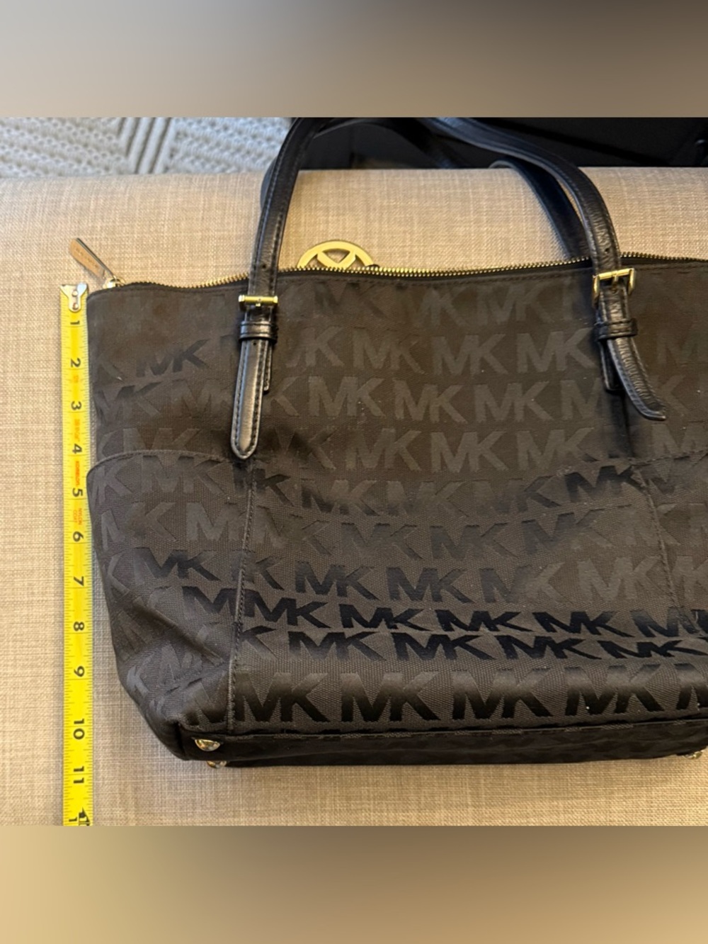 Michael Kors Black Monogram Tote - Picture 5 of 6
